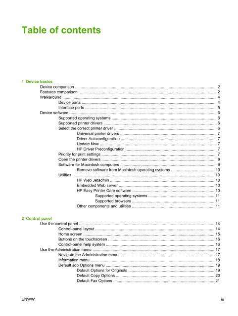 HP LaserJet M3027/M3035 MFP User Guide - ENWW - Unik