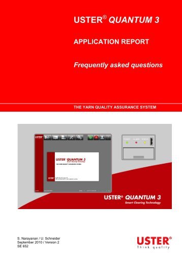 UT4_Application Report - Uster Technologies