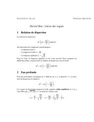 Devoir libre : vitesse des vagues 1 Relation de dispersion 2 ... - iusti