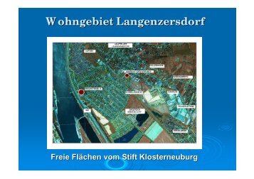 Wohngebiet Langenzersdorf - Stift Klosterneuburg