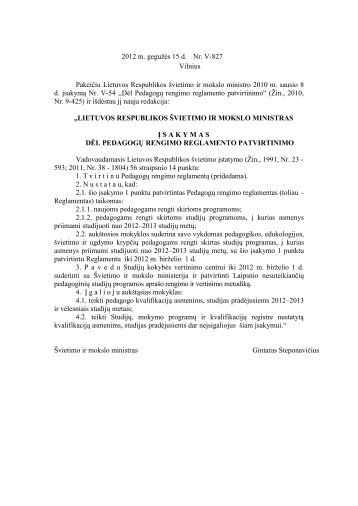 2012-05-18-V-827 - Matematikos ir Informatikos fakultetas