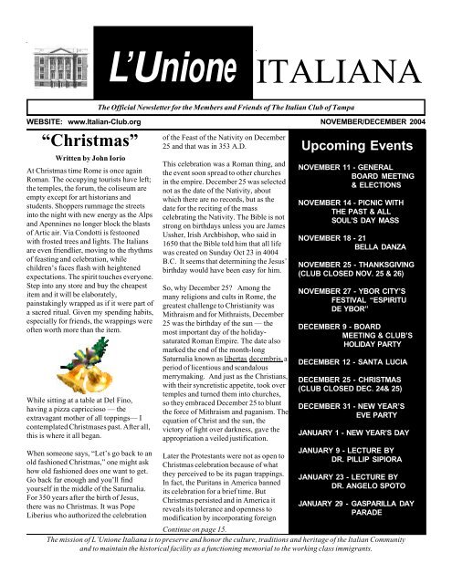 Download - The Italian Club of Tampa