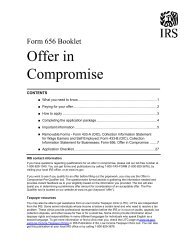 Form 656-B, Offer in Compromise Booklet - Internal Revenue Service