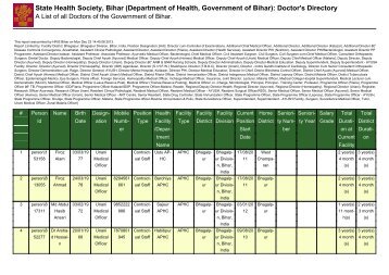 Bhagalpur - STATE HEALTH SOCIETY-----BIHAR