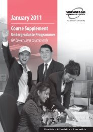 WOU-Course Supplement Degree Jan 2011 - Wawasan Open ...