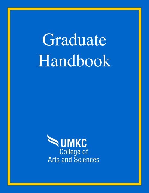 Graduate Handbook - UMKC Theatre