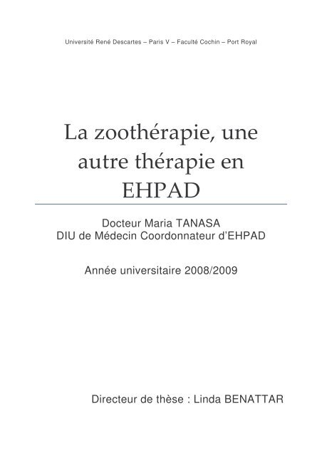 La zoothÃ©rapie, une autre thÃ©rapie en EHPAD - Entrepatients