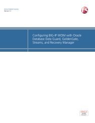 Configuring the BIG-IP WOM with Oracle Data Guard ... - F5 Networks