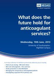 What does the future hold for anticoagulant services? Wednesday ...