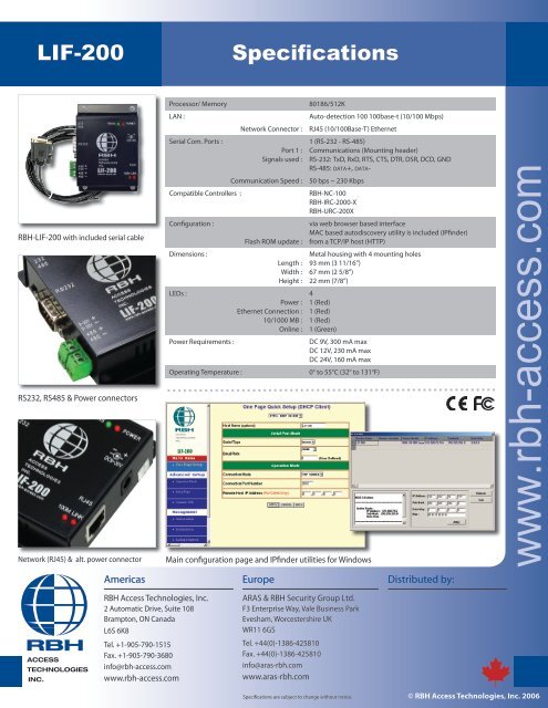 RBH LIF200 v2006.pdf - Zone Technology