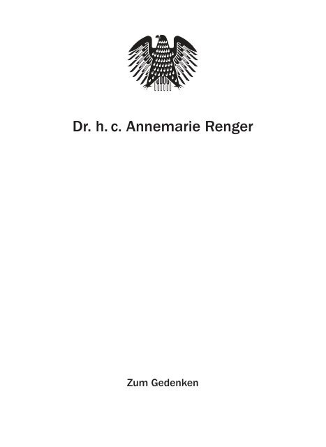 Dr. h. c. Annemarie Renger - Mitmischen.de