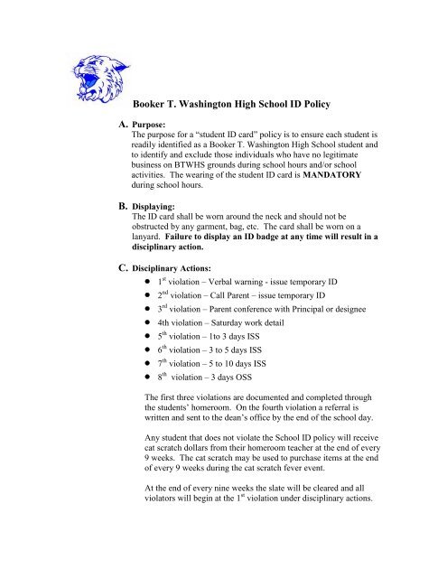 Id Card Wearing Policy