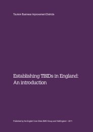 Establishing TBIDs in England: An introduction - VisitEngland