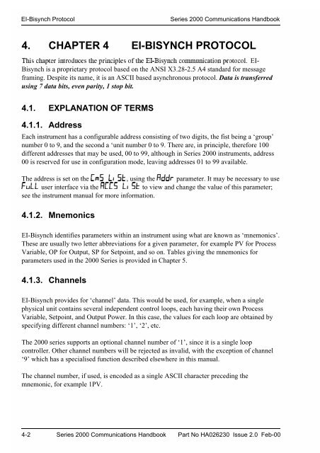 Series 2000 Communications Handbook - Soliton