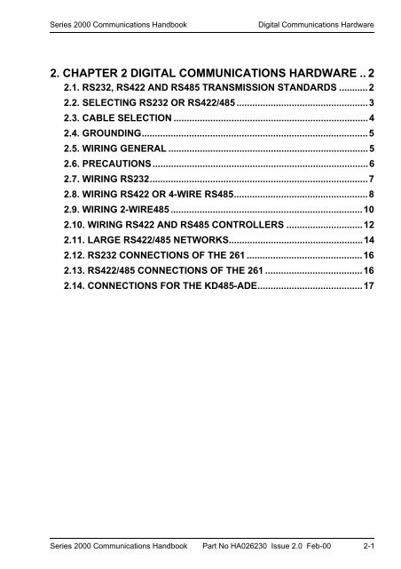 Series 2000 Communications Handbook - Soliton