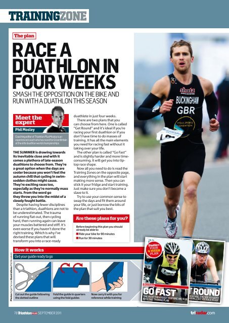 The Plan RACE A DUATHLON IN FOUR WEEKS - TriRadar.com