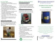 radioactive waste management - Environmental Health & Safety