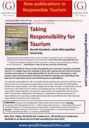 Taking Responsibility for Tourism - Goodfellow Publishers