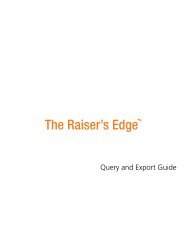 Blackbaud The Raiser's Edge 7.92 Query & Export ... - Blackbaud, Inc.