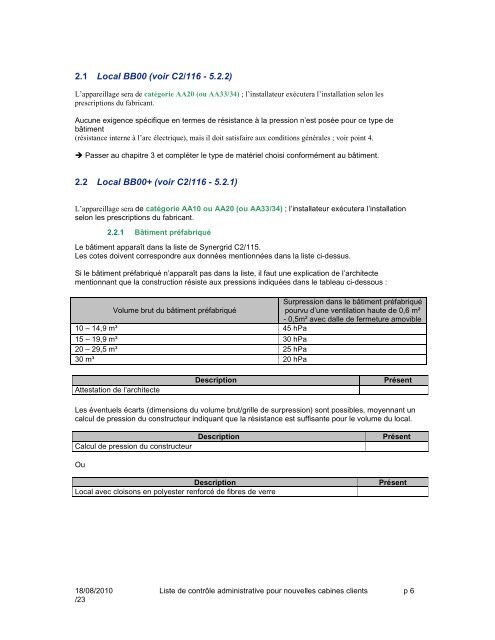 Checklist Technisch Dossier Klantencabines_SH20100329 ... - Eandis