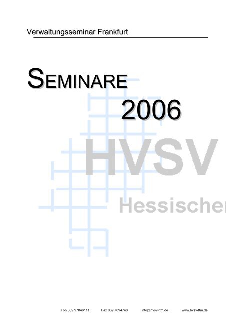 Verwaltungsseminar Frankfurt - Hessischer Verwaltungsschulverband