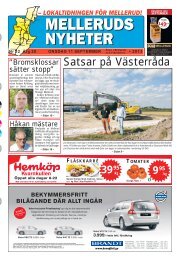 Lokaltidningen Fa R Mellerud Melleruds Nyheter