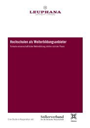 Hochschulen als Weiterbildungsanbieter - Leuphana UniversitÃ¤t ...