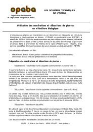 Utilisation des tisanes de plantes en viticulture - Opaba