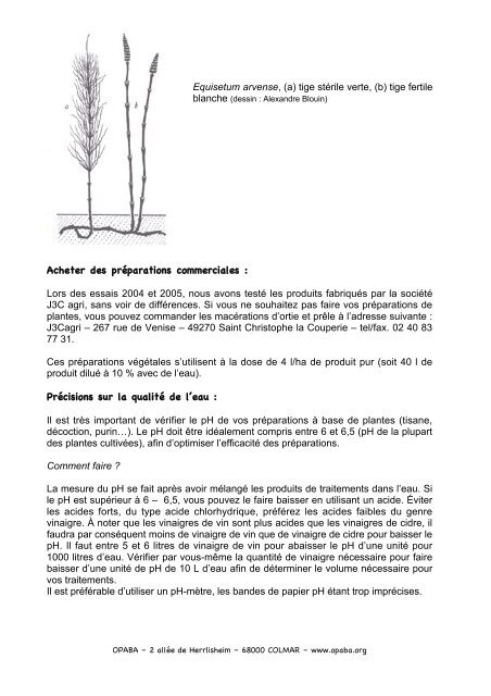 Utilisation des tisanes de plantes en viticulture - Opaba