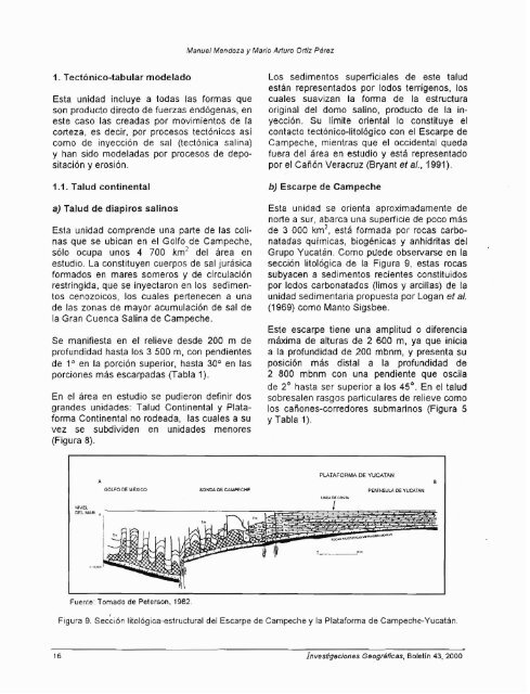 Caracterización geornorfológica del talud y la plataforma ...