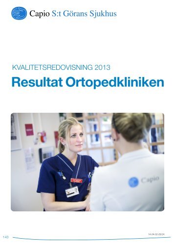 Resultat Ortopeden - Capio S:t GÃ¶rans Sjukhus