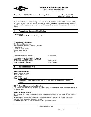 Material Safety Data Sheet - Unger