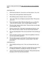 STUDY GUIDE QUESTIONS FOR THE ADVENTURES OF ...