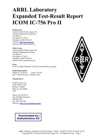 ICOM IC-756PROII ARRL test.pdf - G6hoq.com