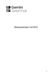 Blaasspoelingen met BCG - Gemini Ziekenhuis