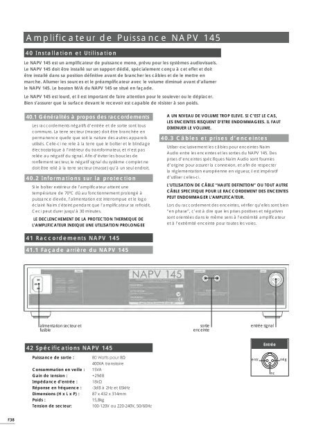 manuel d'utilisation preamplificateurs amplificateurs ... - Naim Audio