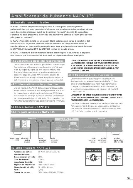 manuel d'utilisation preamplificateurs amplificateurs ... - Naim Audio