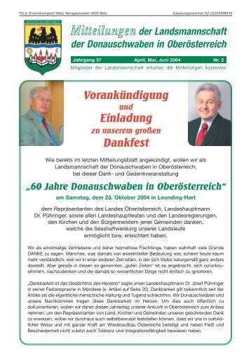 Mitteilungen 2004-02.pdf - Donauschwaben in OberÃ¶sterreich