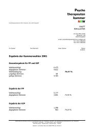 Psycho therapeuten kammer NRW - BDP Landesgruppe NRW