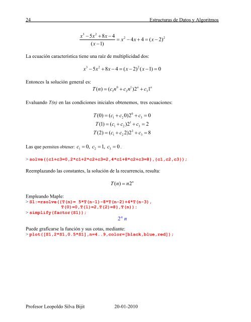 Cap. 4 Complejidad temporal de algoritmos - Inicio