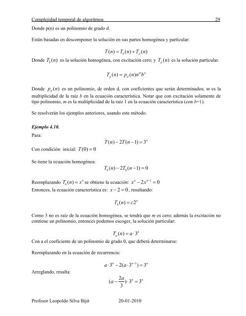 Cap. 4 Complejidad temporal de algoritmos - Inicio