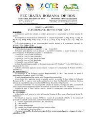 regulament - Federatia Romana de Box