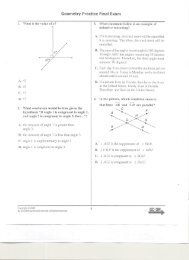 Geometry Practice Final Exam