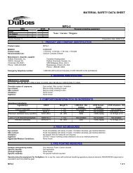 MSDS - DuBois Chemicals Online Store