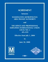 Union Contract Local 2, OPEIU - WMATA.com