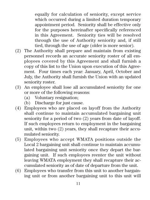 Union Contract Local 2, OPEIU - WMATA.com