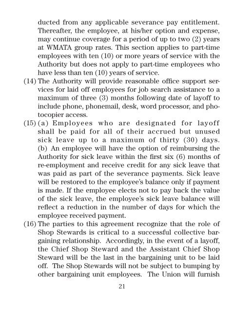 Union Contract Local 2, OPEIU - WMATA.com