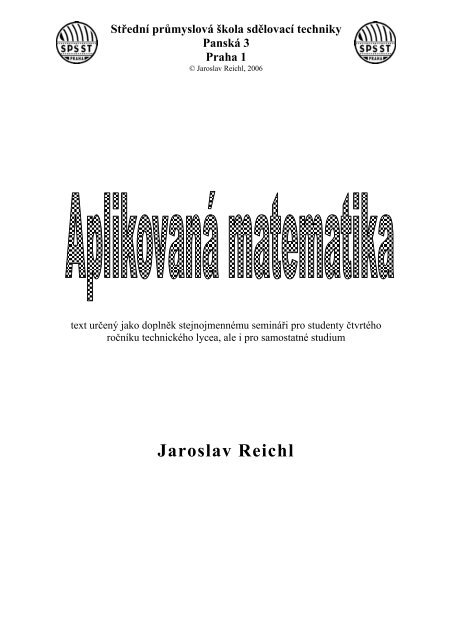AplikovanÃ¡ matematika.pdf - Jaroslav Reichl