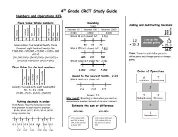 Fourth Grade Study Guide - Henry County Schools