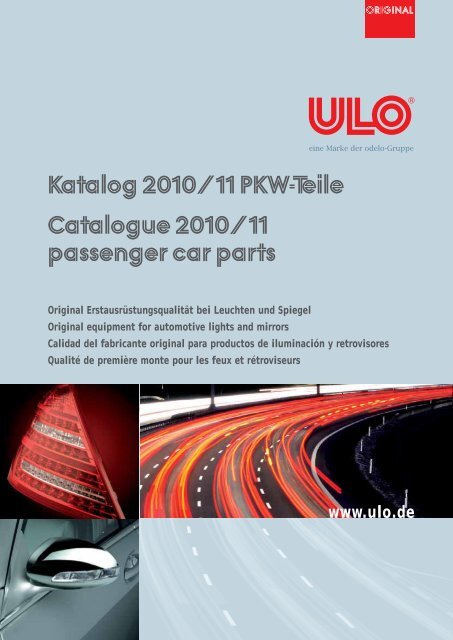 Katalog 2010/ 11 PKW-Teile Catalogue 2010/ 11  - ULO de